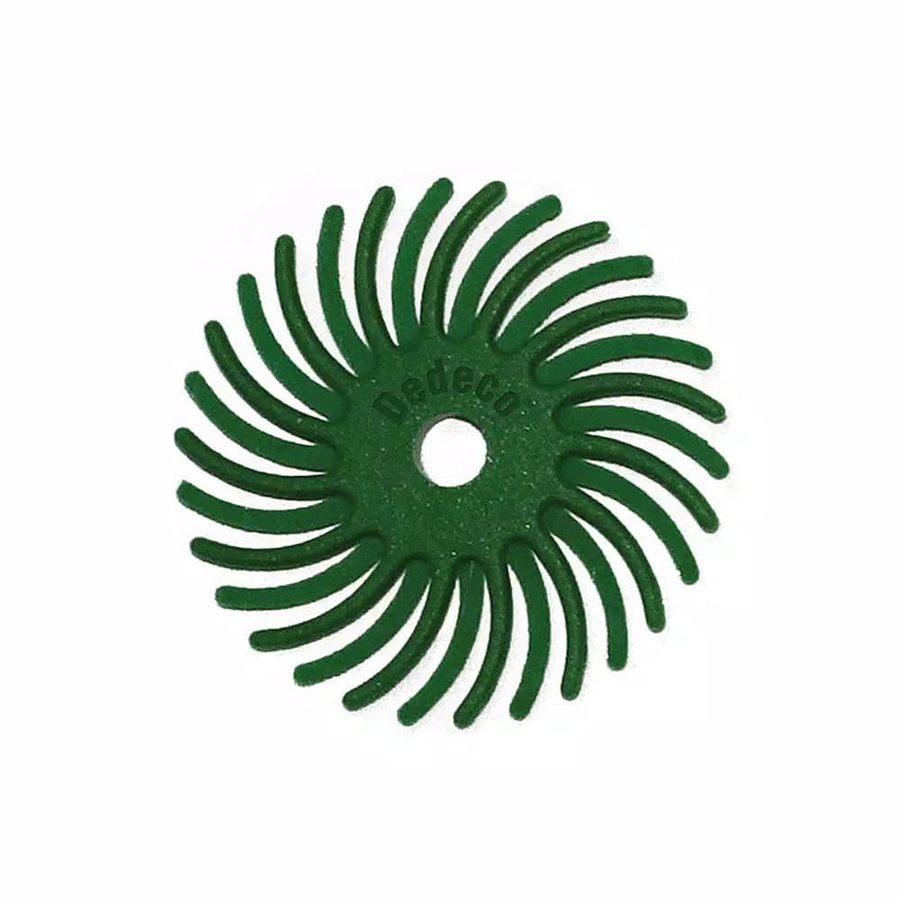 Dedeco Sunburst Radial Discs 120-Grit Medium Arbor 1/8 in. Shank 1 in. Diameter (12-Pack)