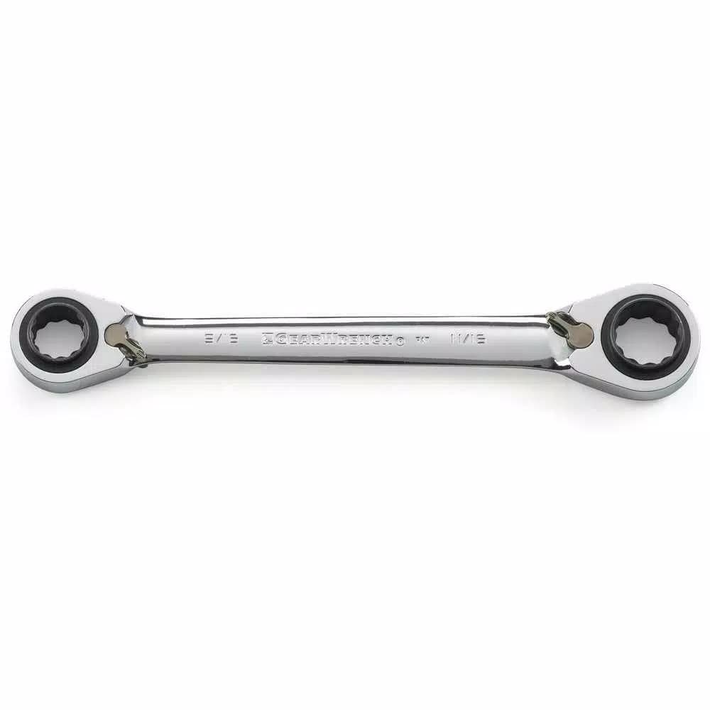 GearWrench QuadBox Ratcheting Adjustable Wrench, 4-in-1 Multi-Size Design