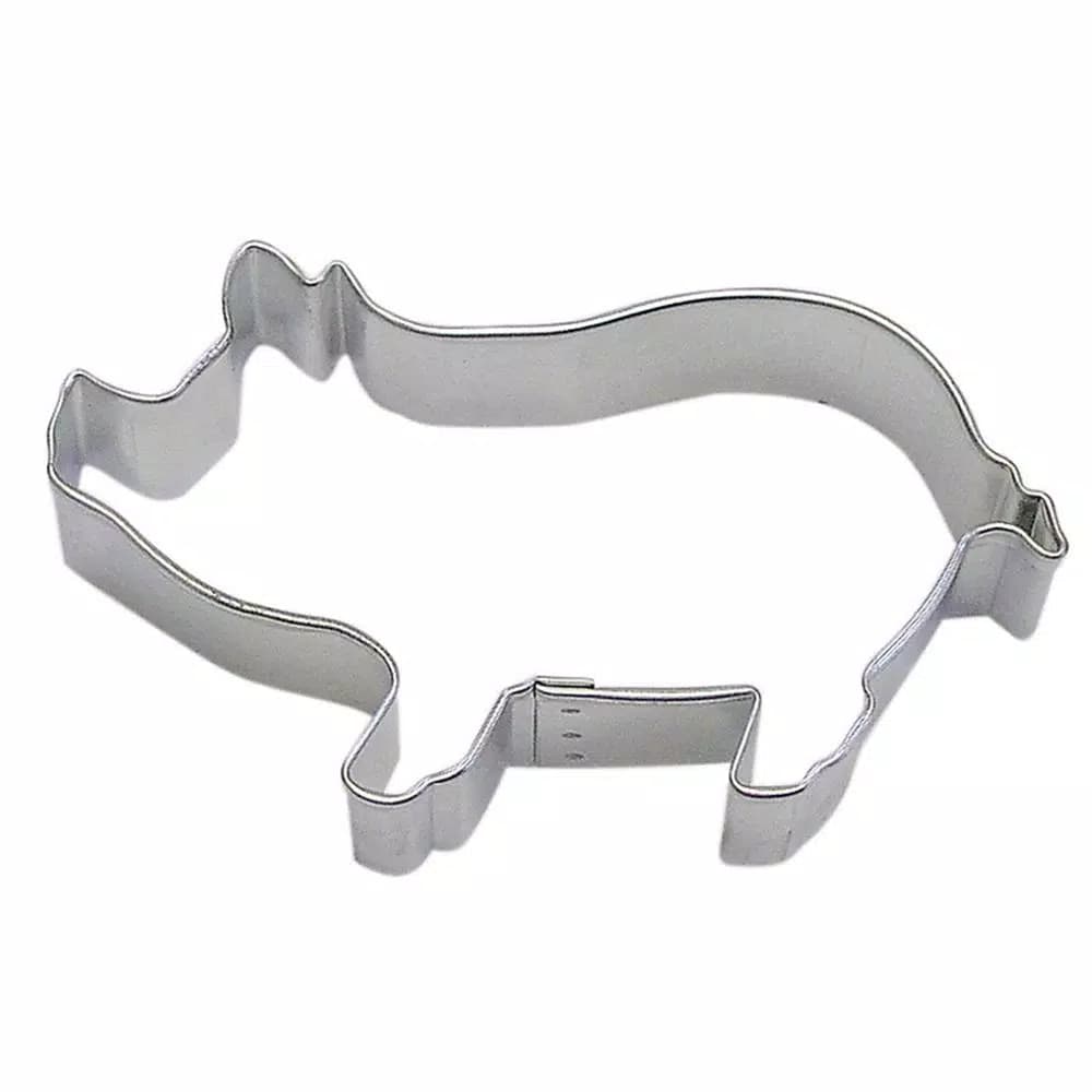 CybrTrayd-R&M 12-Piece Pig Cookie Cutter Set, 3.75 in. Tinplated Steel with Recipe