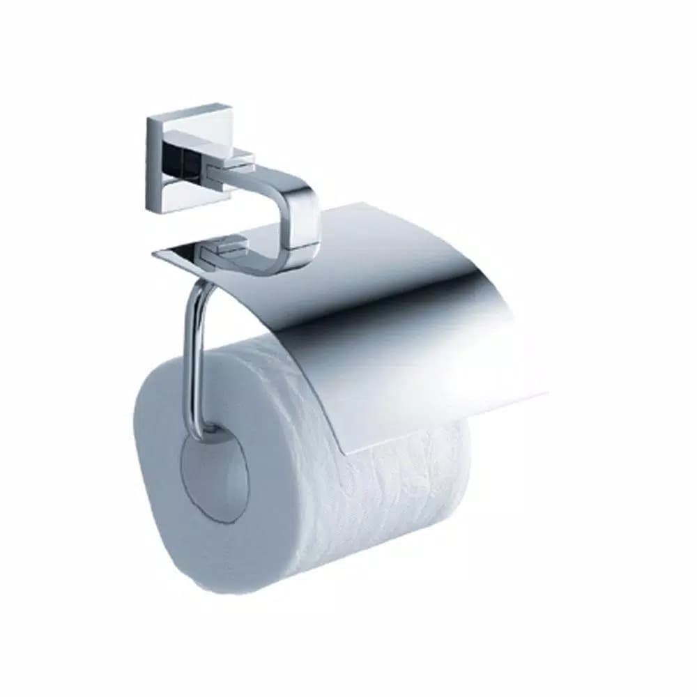 Fresca Glorioso Fresca Single Post Toilet Paper Holder, Heavy Duty Brass, Chrome Finish