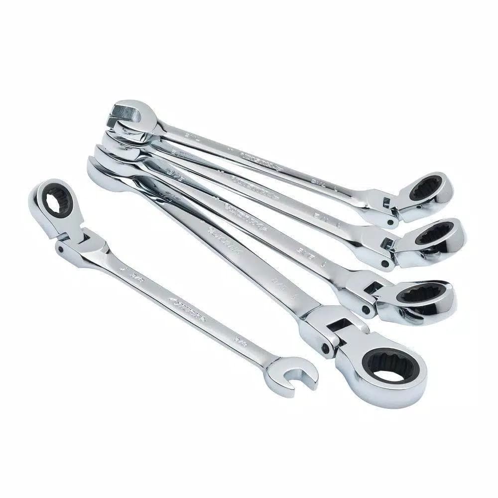 Husky SAE Flex Ratcheting Combination Wrench Set, 5-Piece