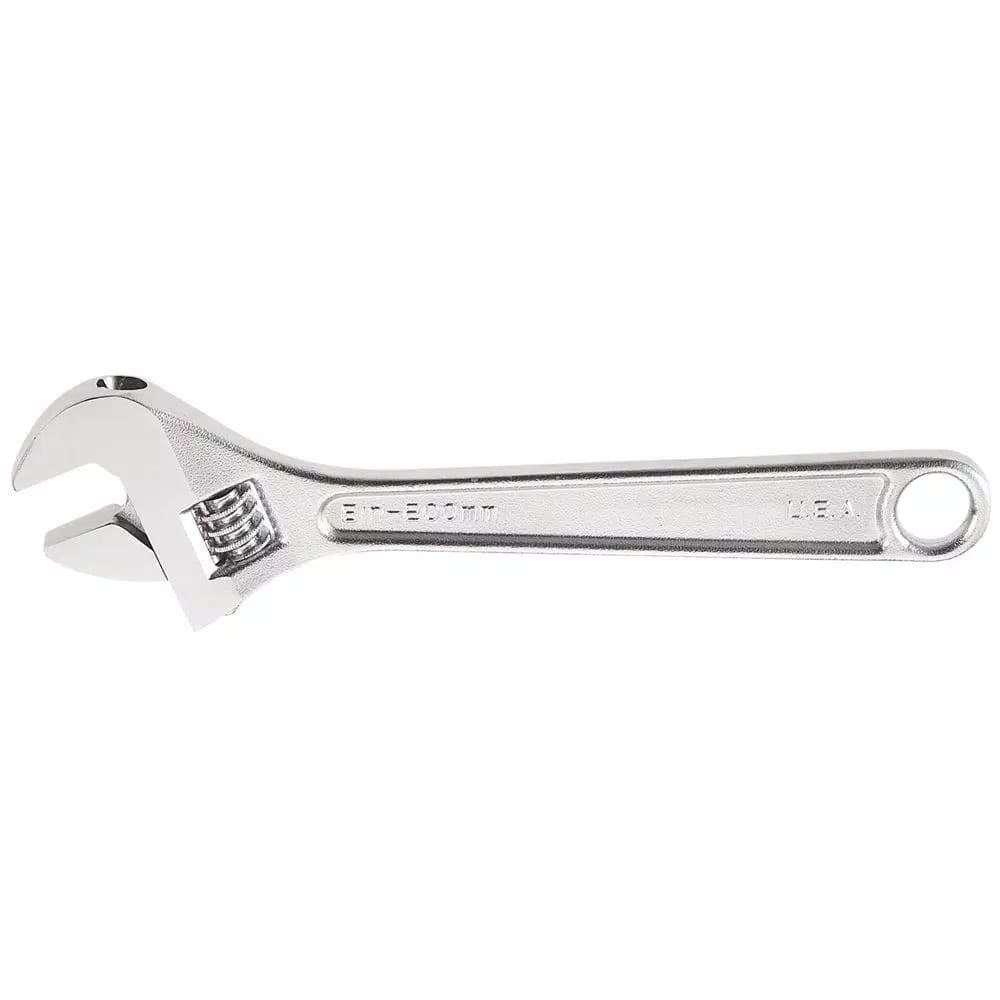 Klein Tools 8 in. Extra Capacity Adjustable Wrench, 1-1/8 in. Opening