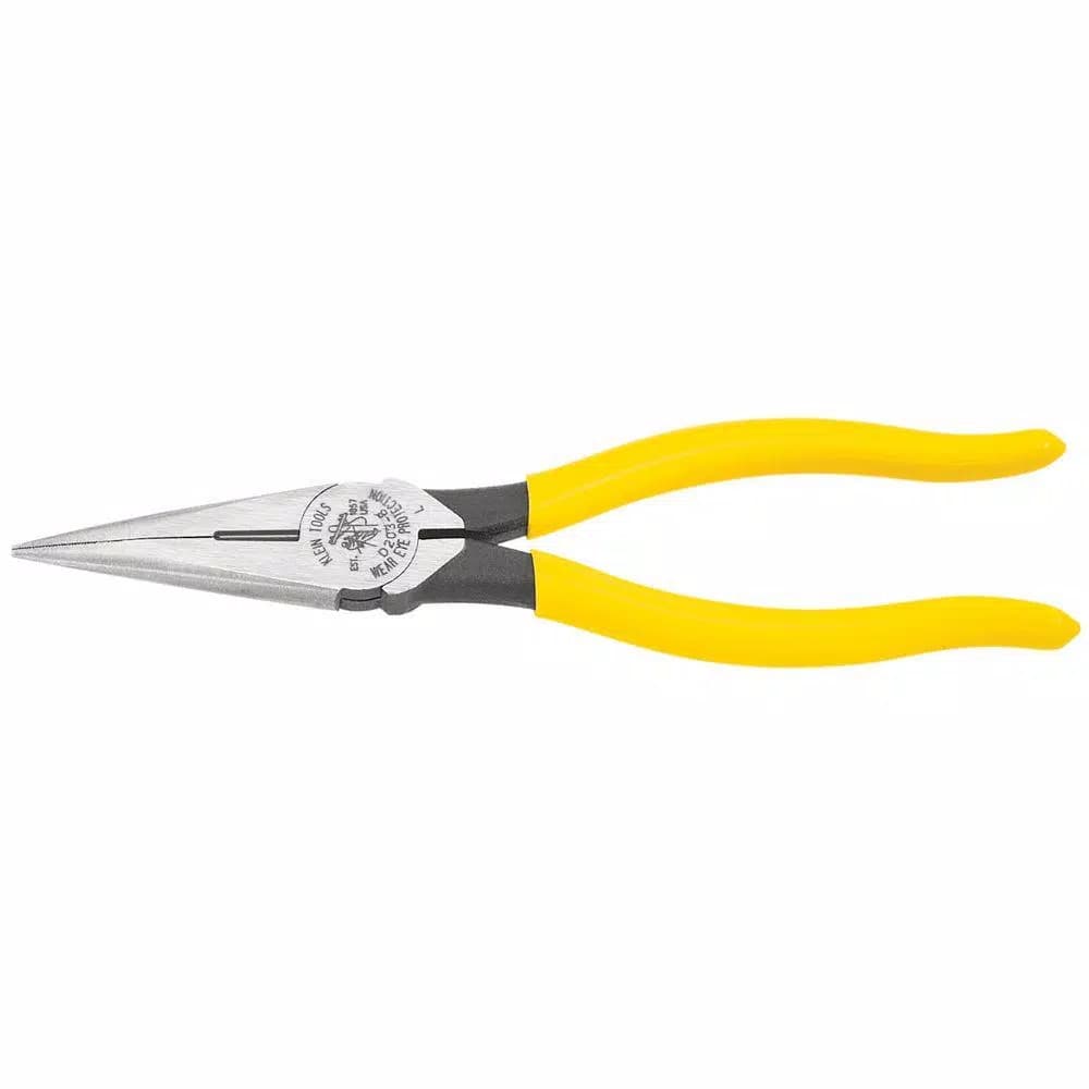 Klein Tools 8 in. Heavy-Duty Long Nose Side Cutting Pliers