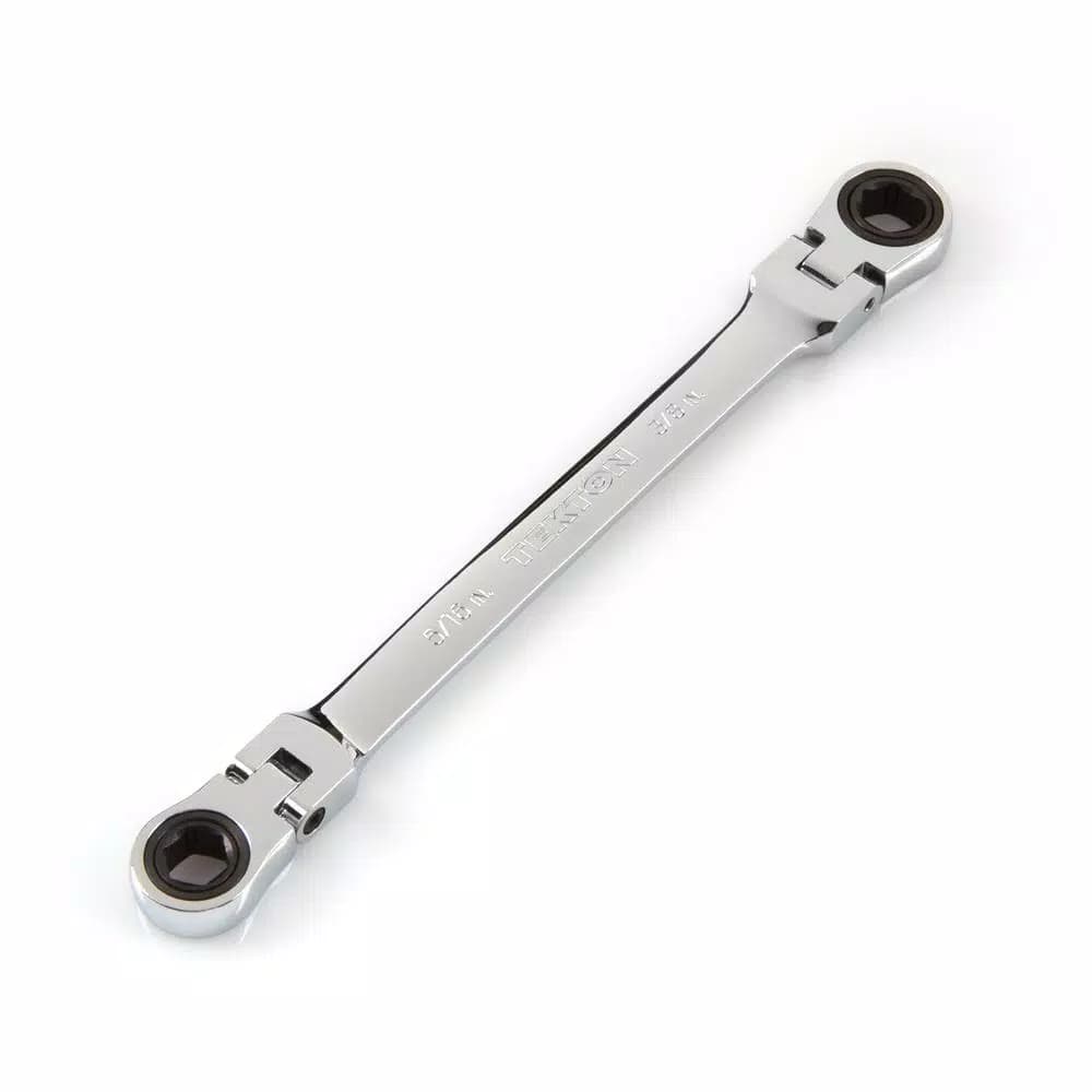 TEKTON 5/16 in. x 3/8 in. Flex-Head Ratcheting Box End Wrench