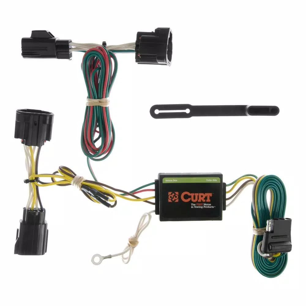 CURT Custom 4-Way Flat Trailer Wiring Harness T-Connector for Jeep Commander (Excl. Rocky Mountain)