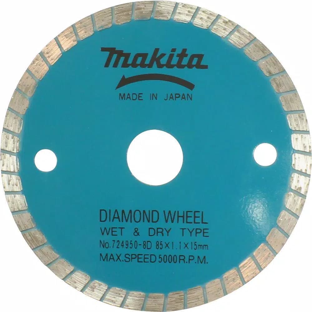 Makita 3-3/8 in. Diamond Blade for Stone and Masonry, Wet or Dry Use