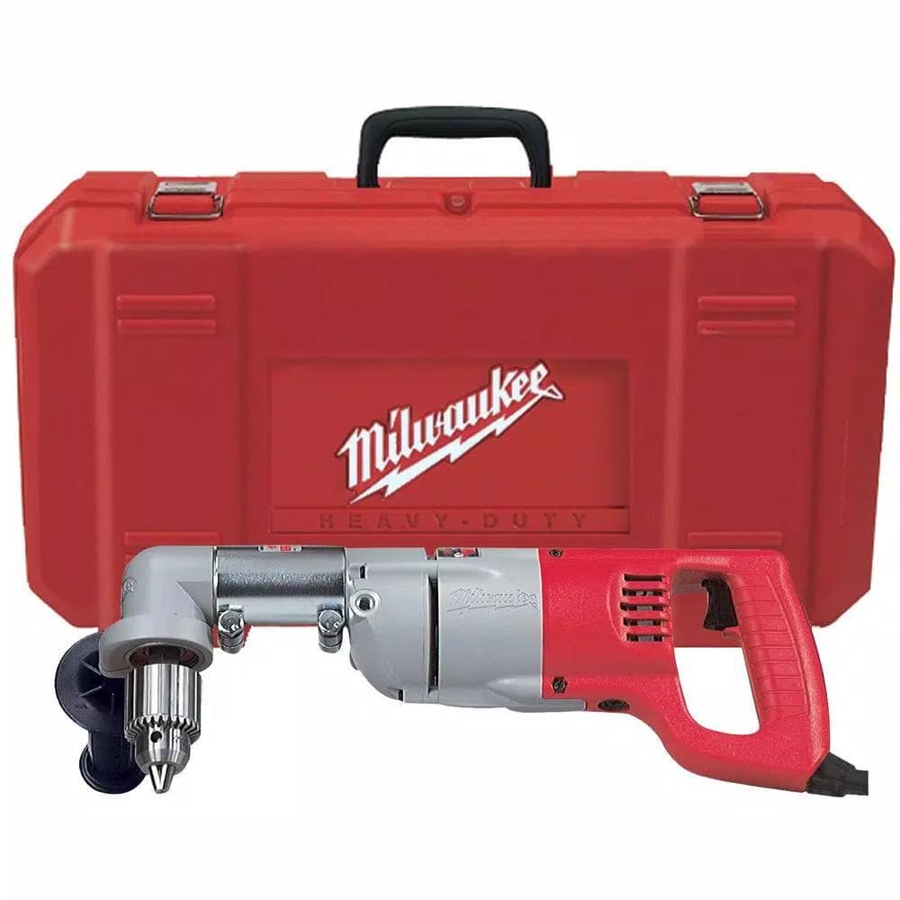 Milwaukee 7 Amp 1/2 in. Corded Right-Angle Drill Kit with Hard Case