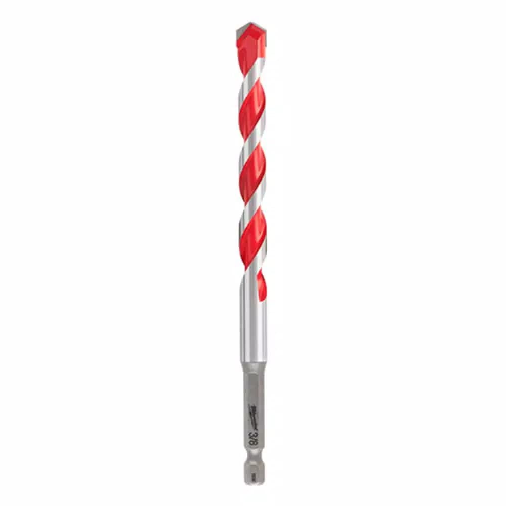 Milwaukee SHOCKWAVE 3/8 in. Carbide Hammer Drill Bit, 6 in. Length, 1/4 in. Hex Shank
