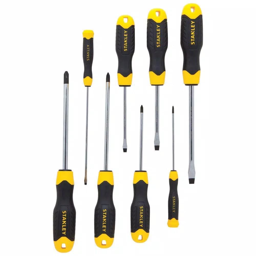 Stanley 91-541 8-Piece Screwdriver Set with Soft-Grip Handles and Magnetic Tips