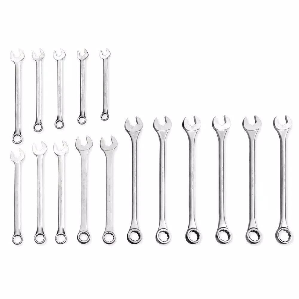 URREA 16-Piece SAE 12-Point Chrome Combination Jumbo Wrench Set
