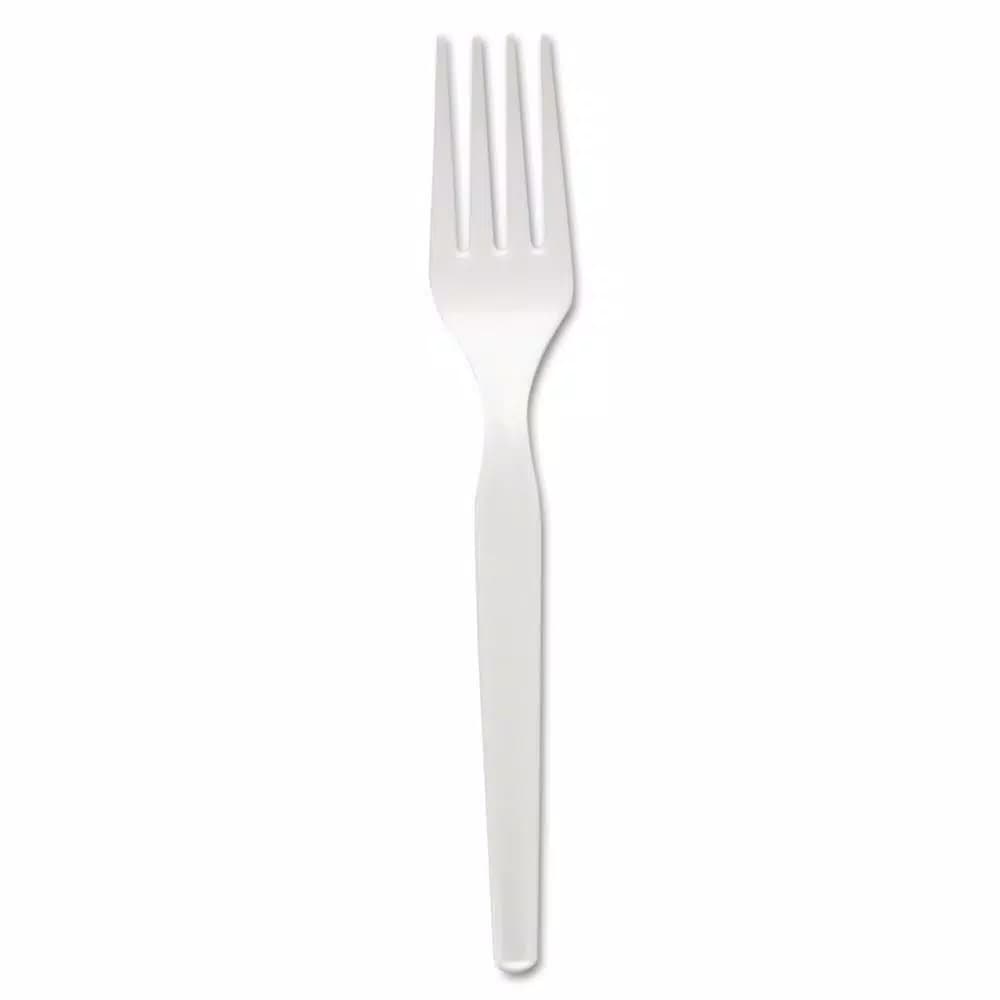 DIXIE White Polystyrene Medium Weight Disposable Forks, 1000 Count Case