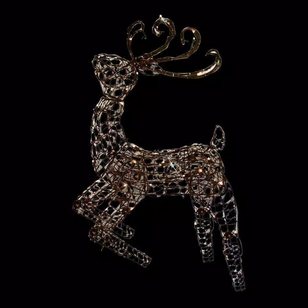 Brite Star 48 in. Multi-Posing Grapevine Deer Sculpture with 150 Warm White Lights