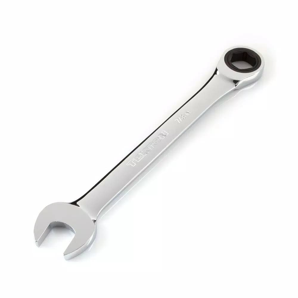 TEKTON 7/8 in. Ratcheting Combination Wrench, 6-Point Box End, 72-Tooth Gear