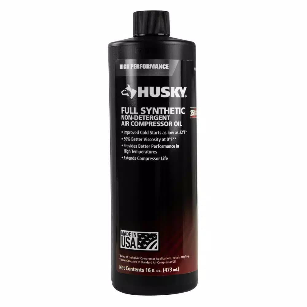 Husky 16 oz. 100% Full Synthetic Air Compressor Oil, ISO 68