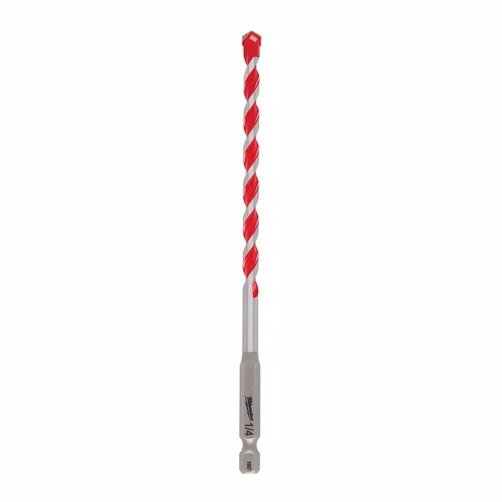 Milwaukee SHOCKWAVE 1/4 in. Carbide Hammer Drill Bit for Concrete, Stone, and Masonry
