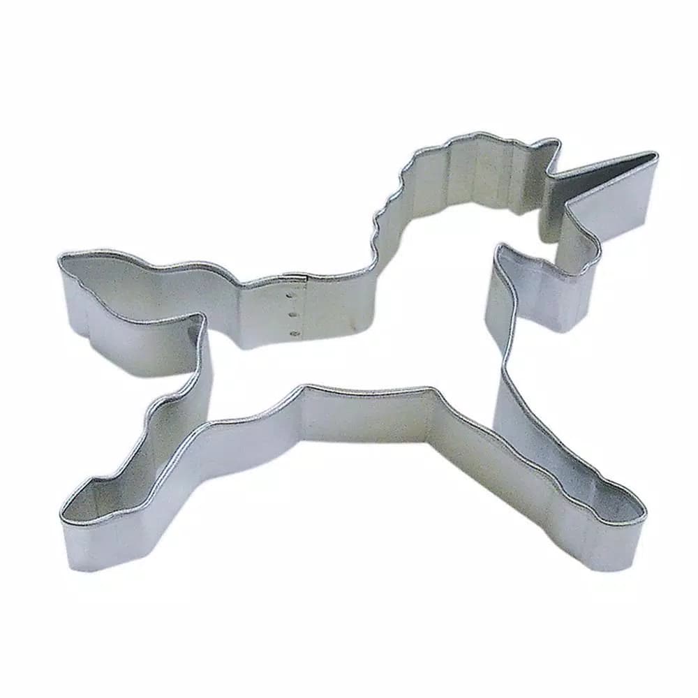 CybrTrayd-R&M 12-Piece Unicorn Tinplated Steel Cookie Cutter Set with Recipe