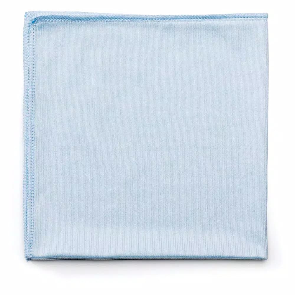 Rubbermaid Commercial Products HYGEN 16 in. Microfiber Glass Mirror Cloth, Blue (Case of 12)