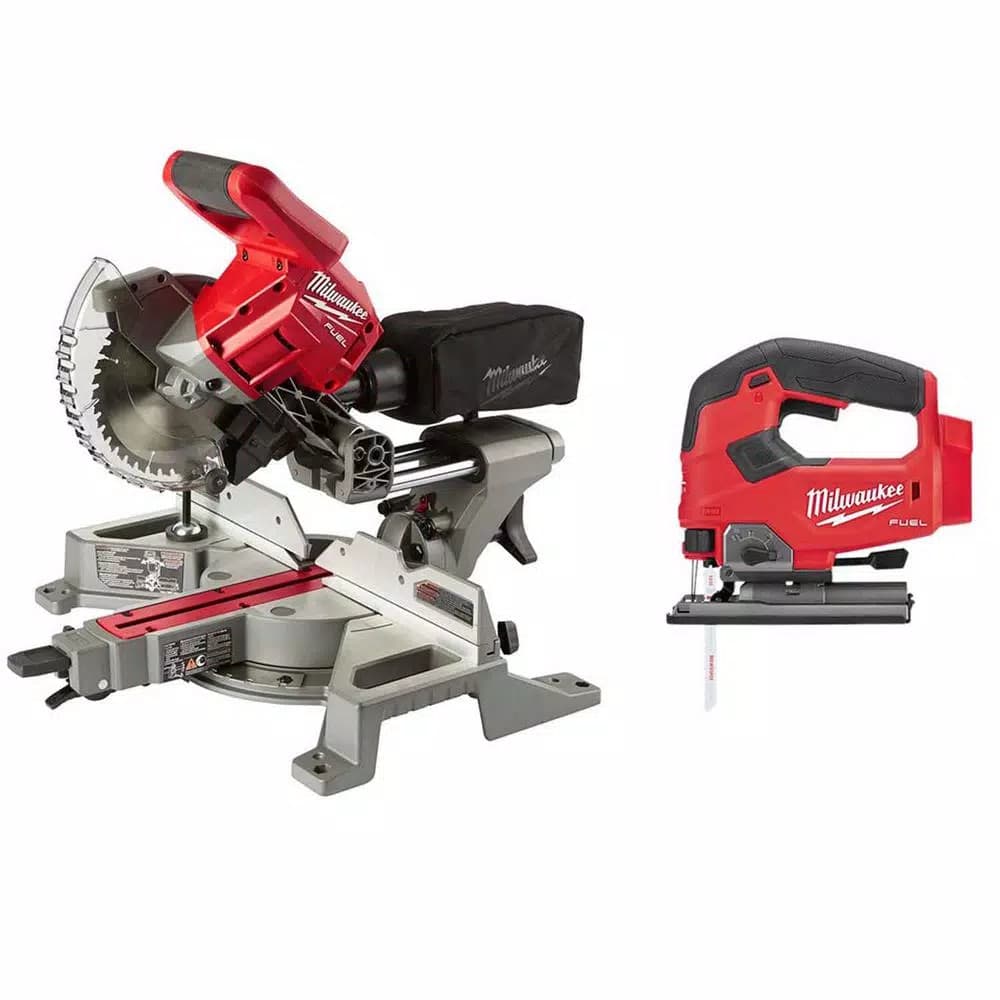 Milwaukee M18 FUEL 7-1/4 in. Dual Bevel Sliding Compound Miter Saw & Jigsaw Combo Kit