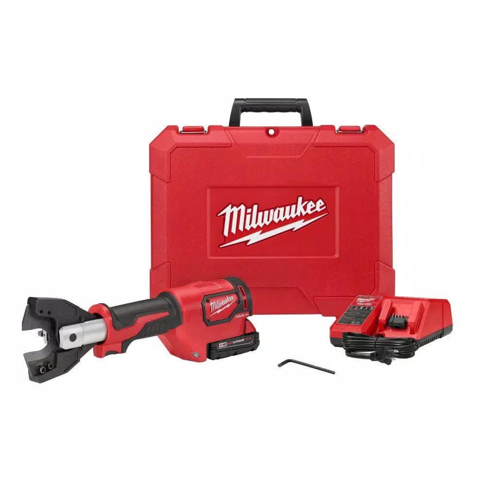 Milwaukee M18 FORCE LOGIC Cordless Cable Cutter Kit with 750 MCM Jaws, 2.0 Ah Battery & Charger