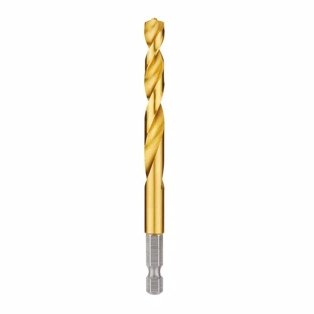 Milwaukee SHOCKWAVE Red Helix Titanium Drill Bit, 21/64 in., 1/4 in. Hex Shank