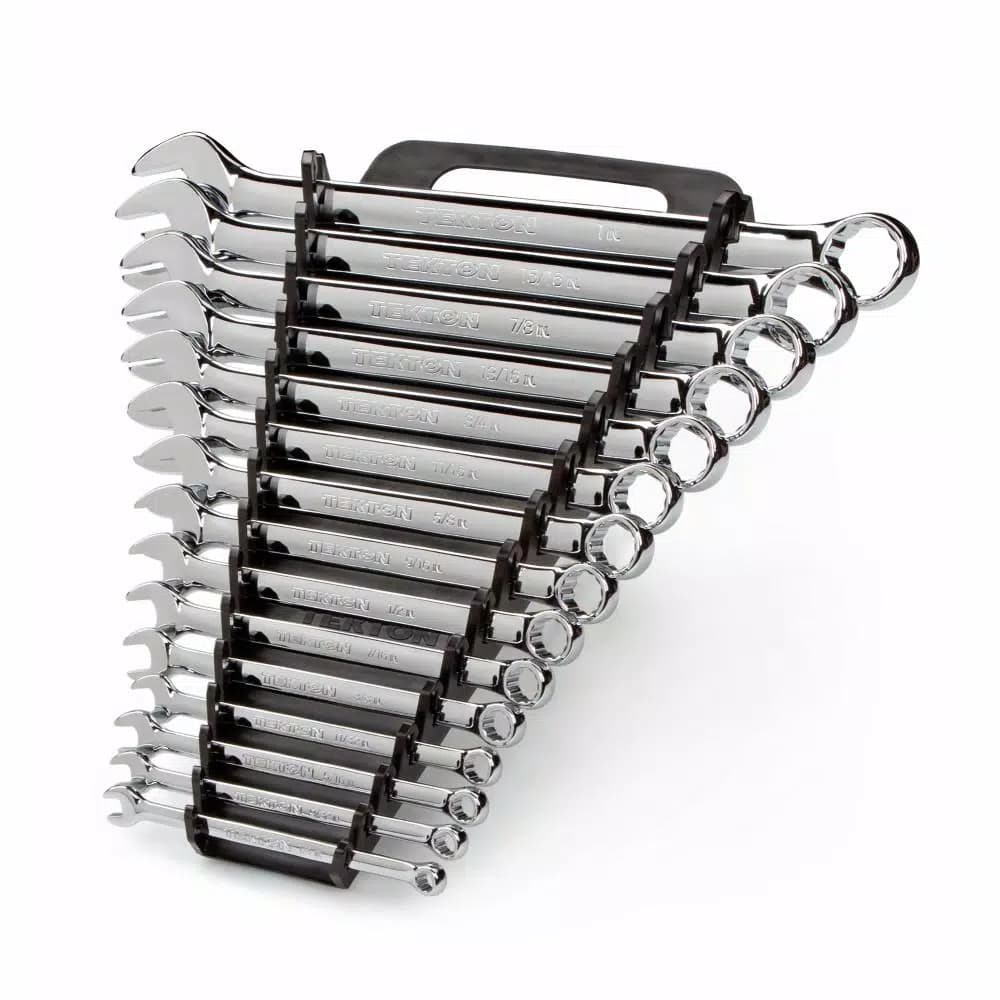 TEKTON 15-Piece Combination Wrench Set, 1/4 in. to 1 in., SAE