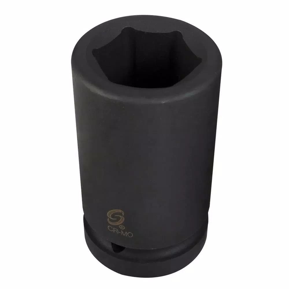 SUNEX TOOLS 1-11/16 in. 1 in. Drive 6-Point Deep Impact Socket, Chrome Molybdenum Steel