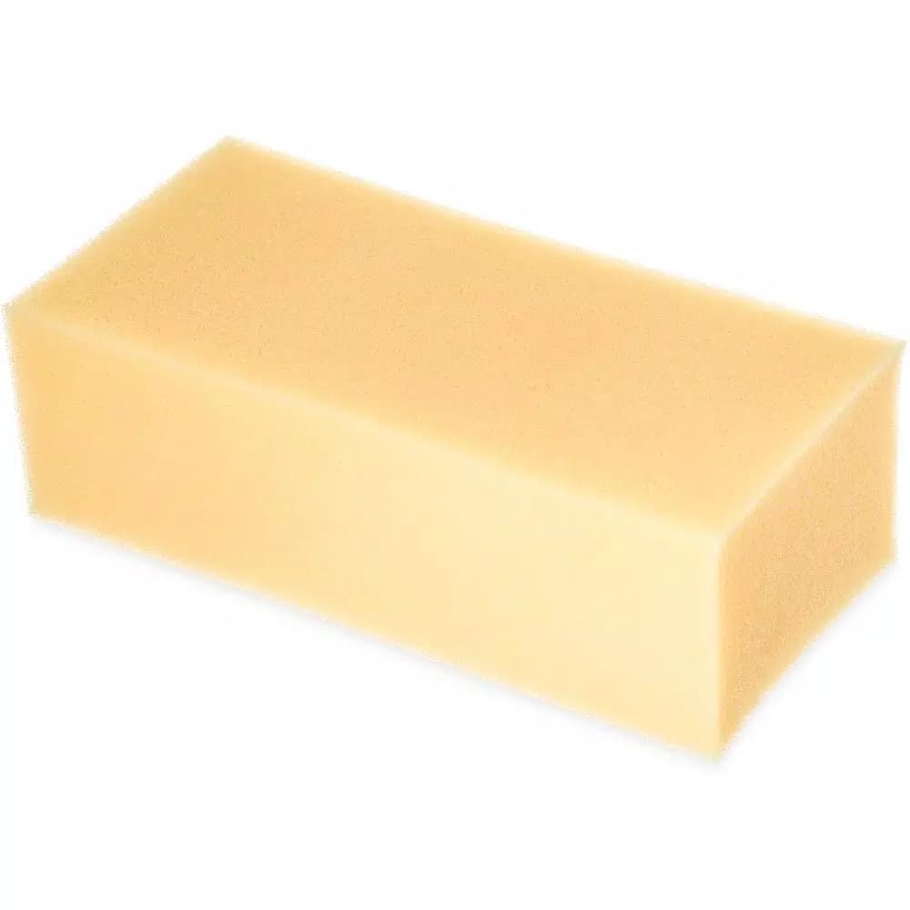 Carlisle Extra Large Synthetic Cleaning Sponge, Yellow, 4.25 x 8.25 in. (Case of 24)