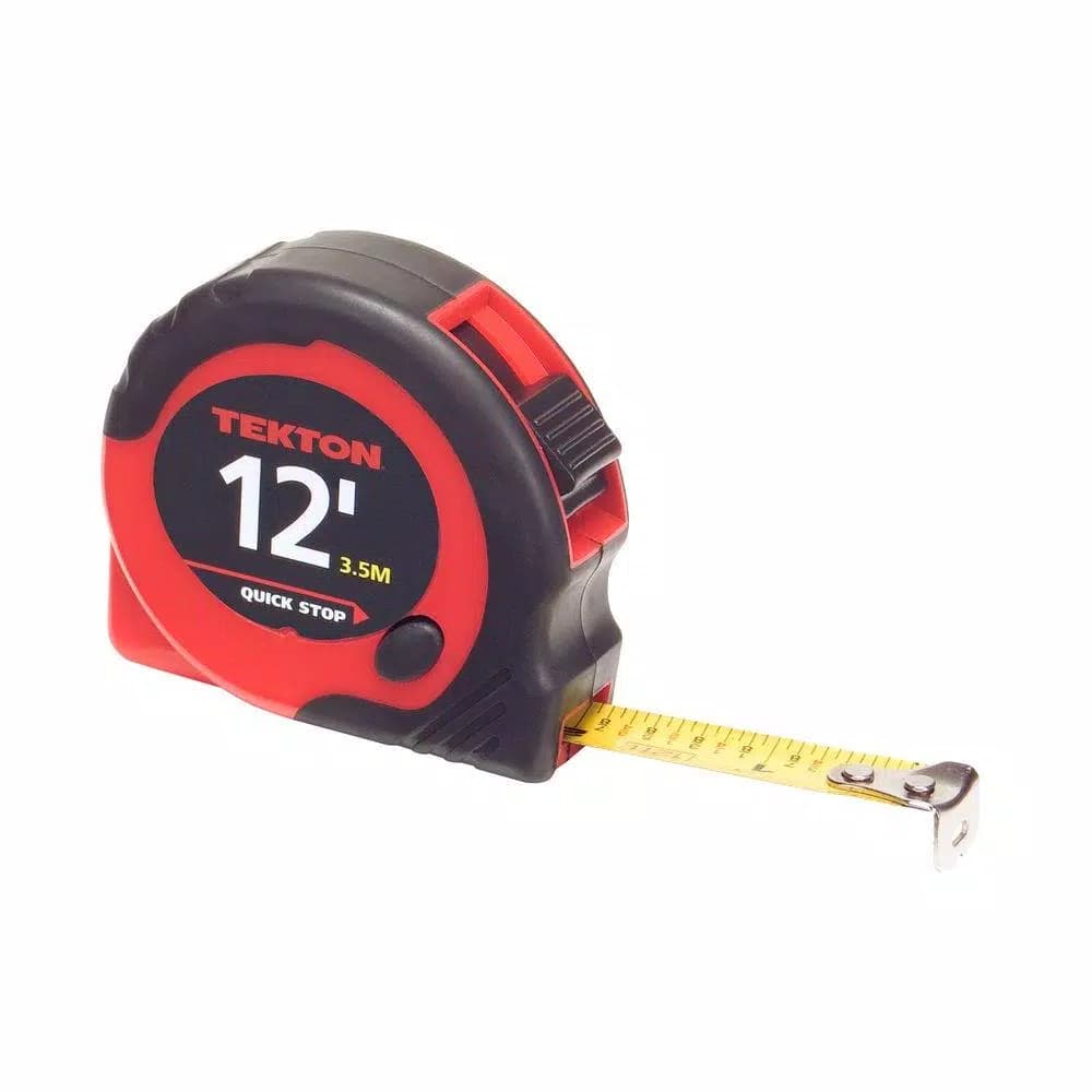 TEKTON 12 ft. x 1/2 in. Tape Measure with Impact-Resistant ABS Housing
