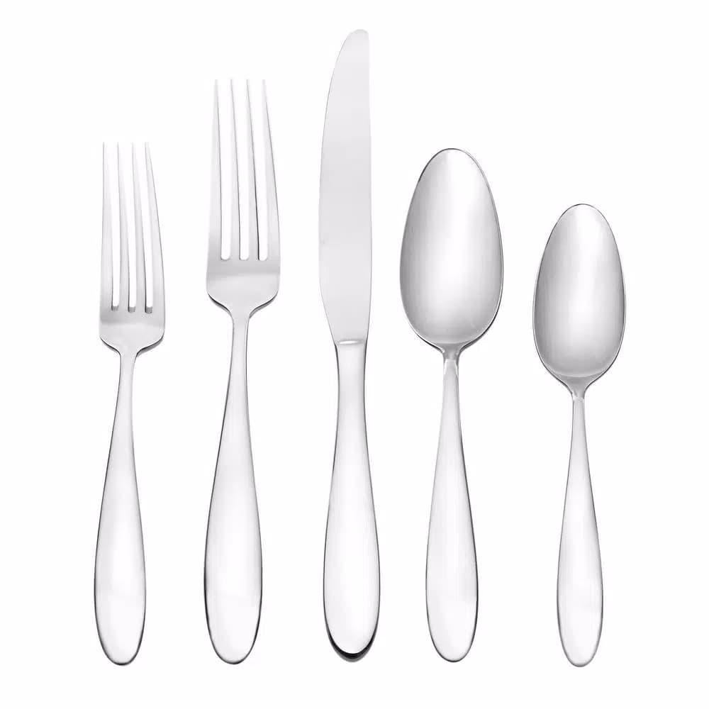 Oneida Landon 45-Piece 18/0 Stainless Steel Flatware Set, Service for 8, Silver