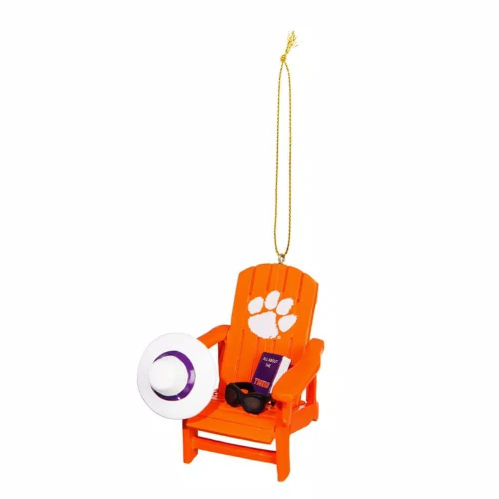 Team Sports America Clemson University NCAA Adirondack Chair Christmas Ornament - Beach & Sports Theme
