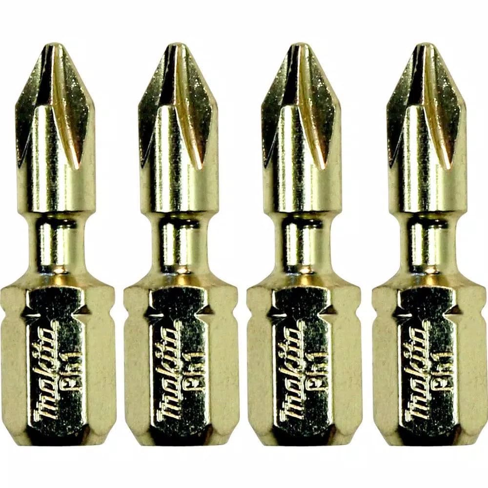 Makita Impact GOLD Phillips Steel Insert Bits, 4-Piece Set