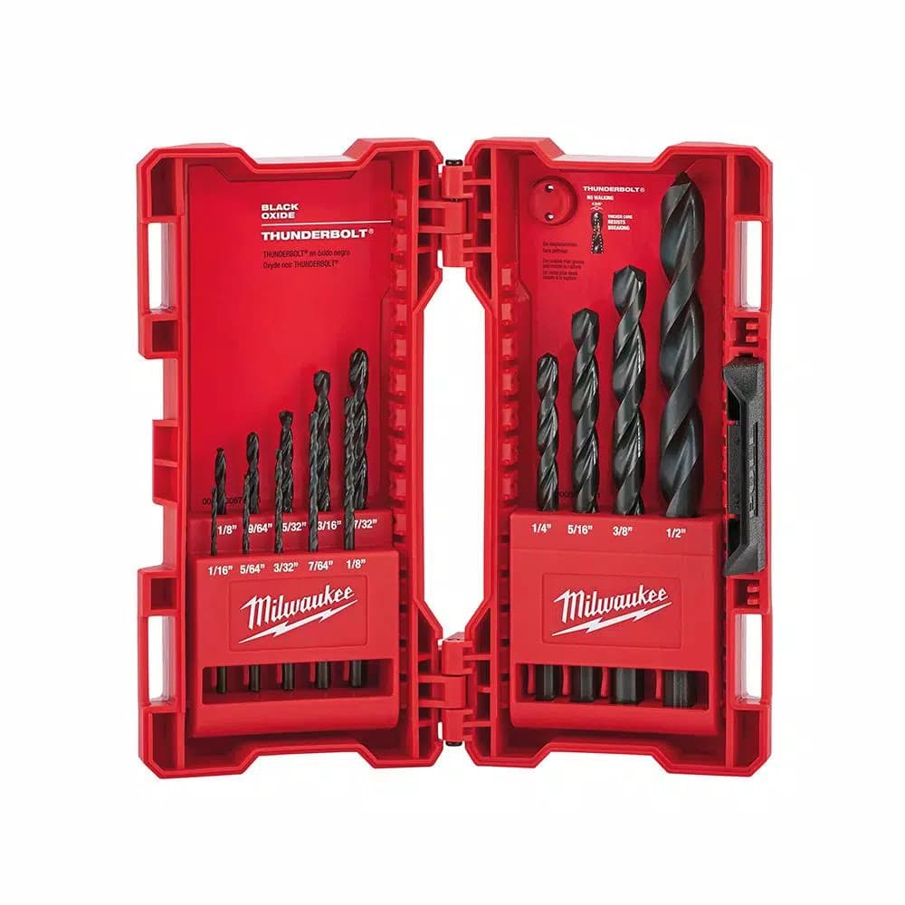 Milwaukee Black Oxide Twist Drill Bit Set, 14-Piece