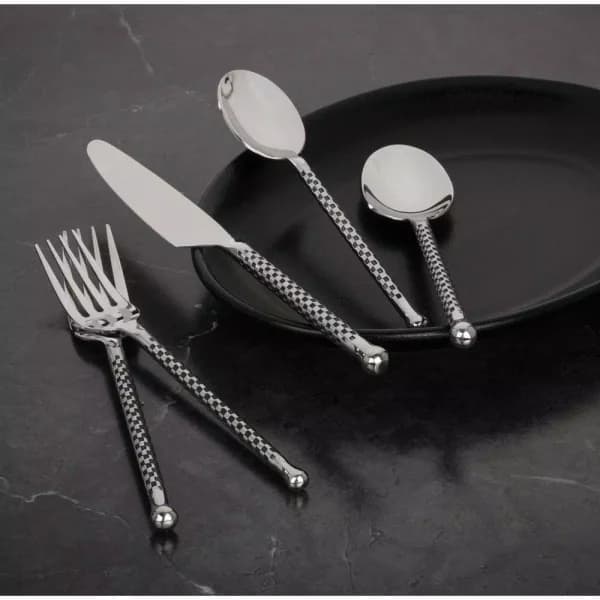 Utica Cutlery Co. Utica Cutlery Company Charred 20-Piece Stainless Steel Flatware Set, Service for 4