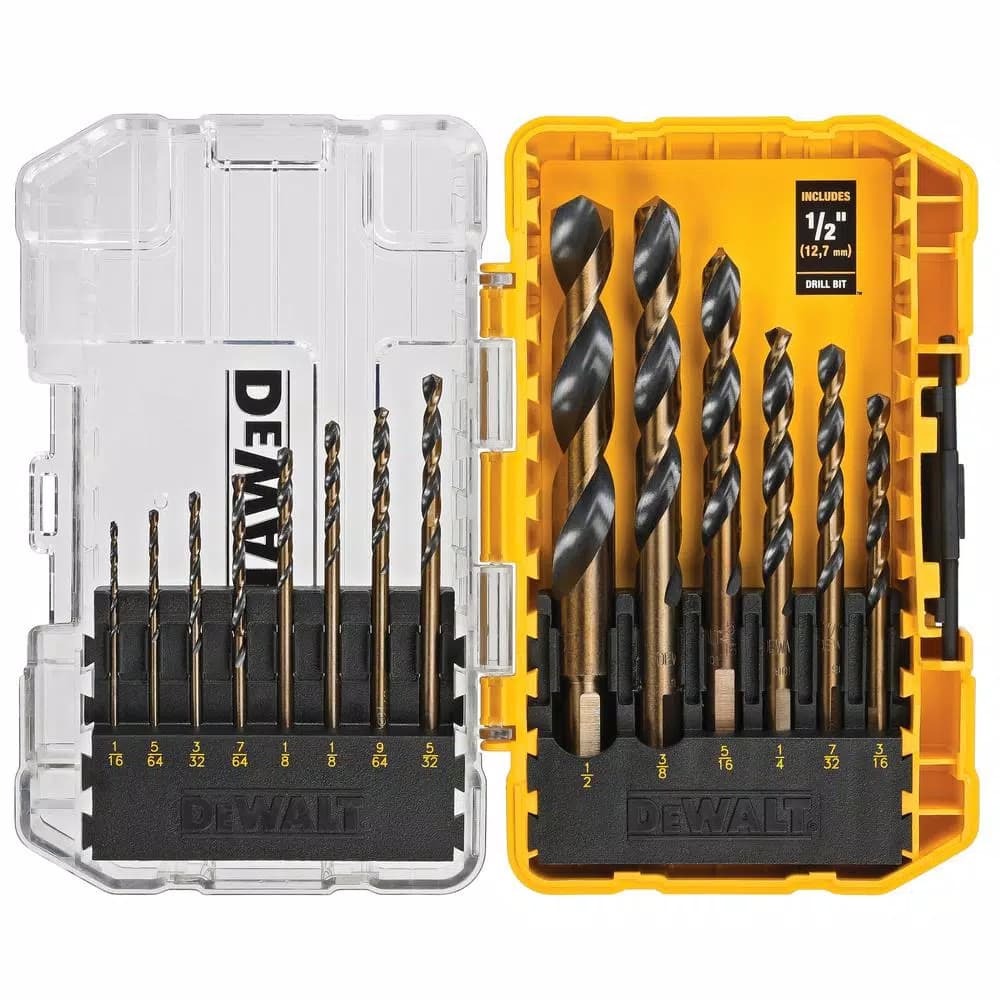 DEWALT 14-Piece Black Oxide Twist Drill Bit Set