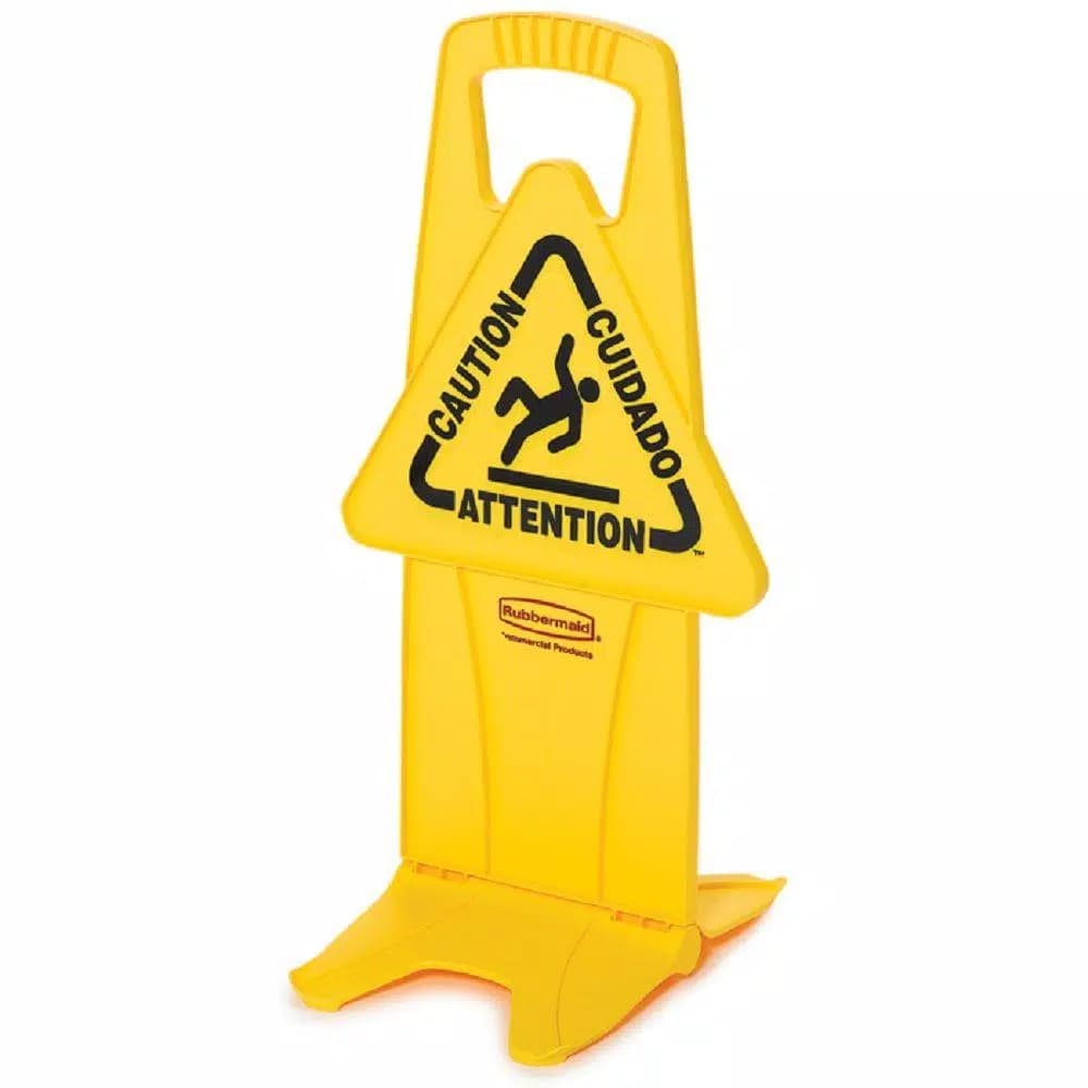 Rubbermaid Commercial Products 25 in. x 13 in. Wet Floor Caution Sign