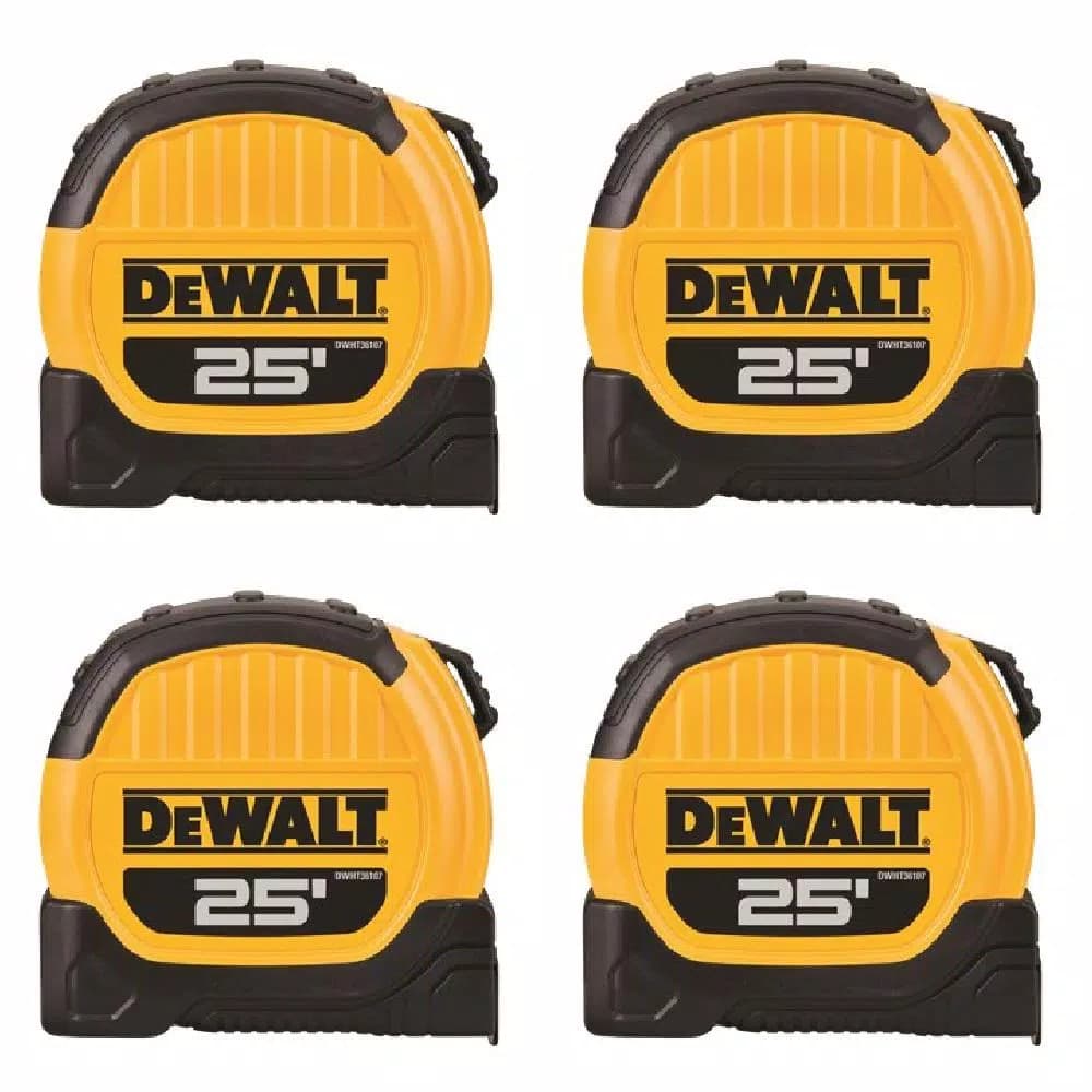 DEWALT 25 ft. x 1-1/8 in. Tape Measure, 4-Pack