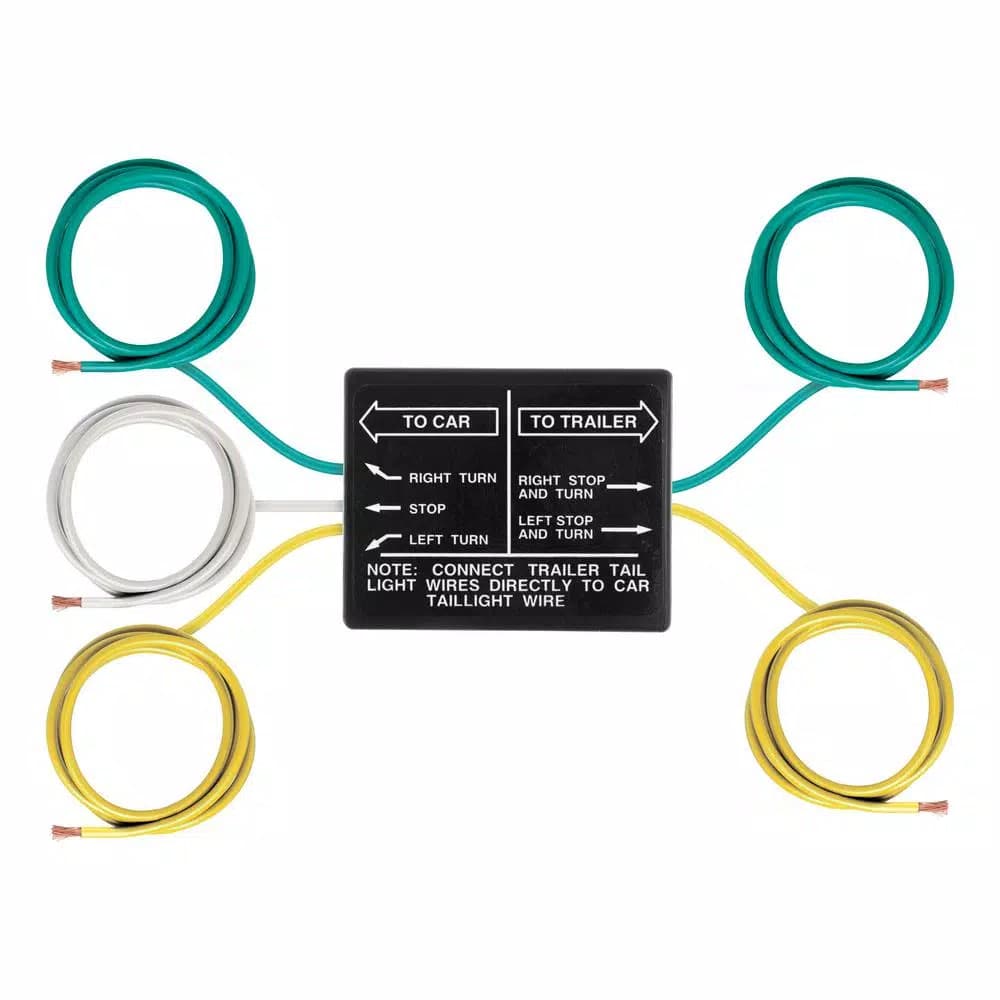 CURT 3-to-2-Wire Taillight Converter, Non-Powered Trailer Wiring Adapter