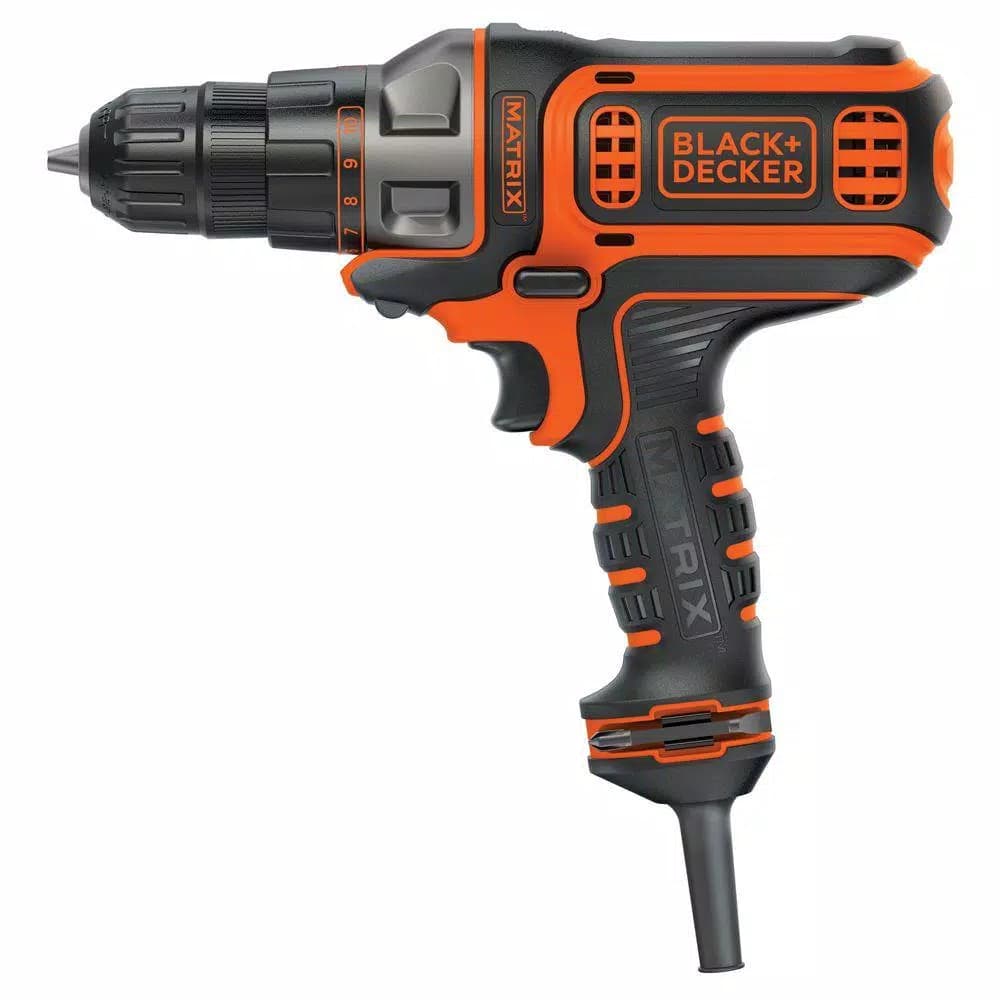 BLACK+DECKER Matrix 4 Amp 3/8 in. Corded Drill and Driver with Quick Connect System