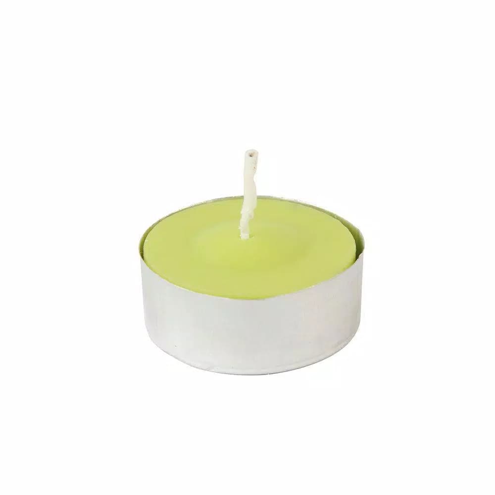 Zest Candle 1.5 in. Lime Green Citronella Tealight Candles, 100-Count Box