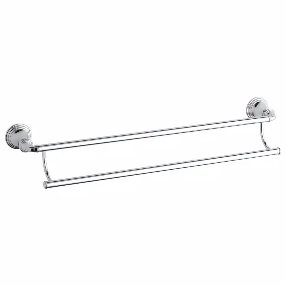 KOHLER Devonshire 24 in. Double Towel Bar, Polished Chrome