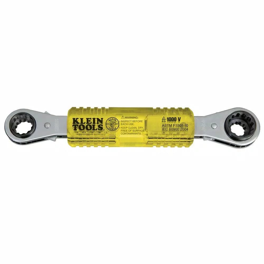 Klein Tools Lineman's Insulating 4-in-1 Box Wrench, 1000V Rated
