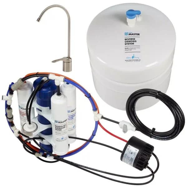 Home Master Artesian Full Contact Reverse Osmosis Water Filter System with Permeate Pump
