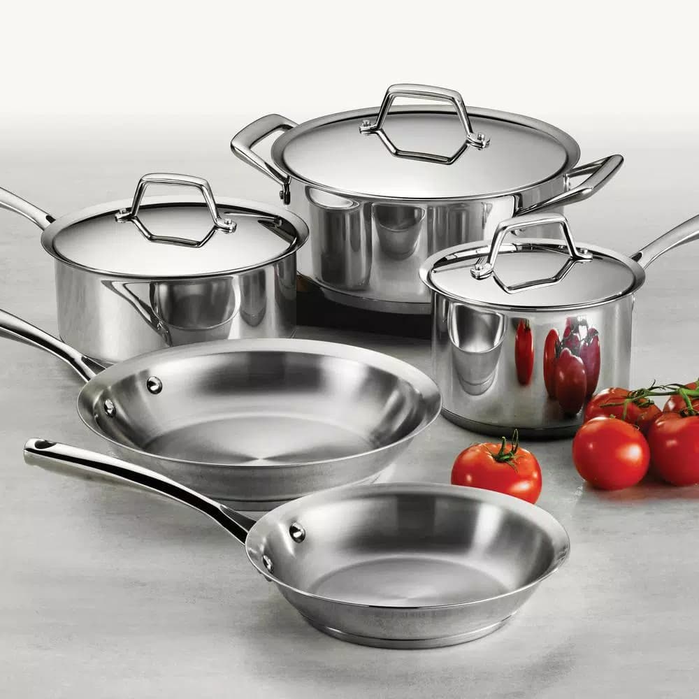 Tramontina Gourmet Prima 8-Piece Stainless Steel Cookware Set, Tri-Ply Induction Compatible