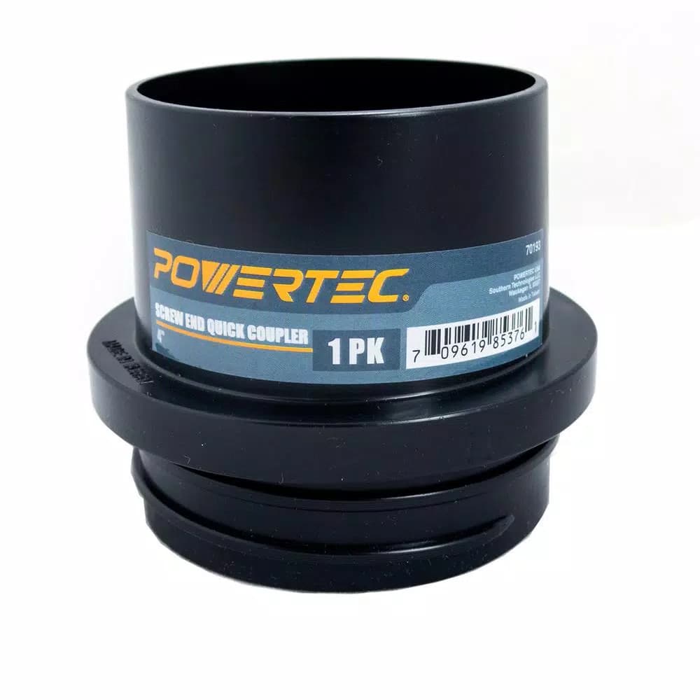POWERTEC 4 in. Screw End Quick Coupler for Dust Collection Systems