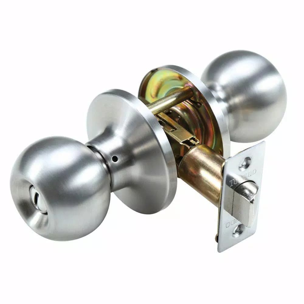 Toledo Fine Locks Avila Satin Stainless Steel Keyed Entry Door Knob Lockset by Toledo Fine Locks