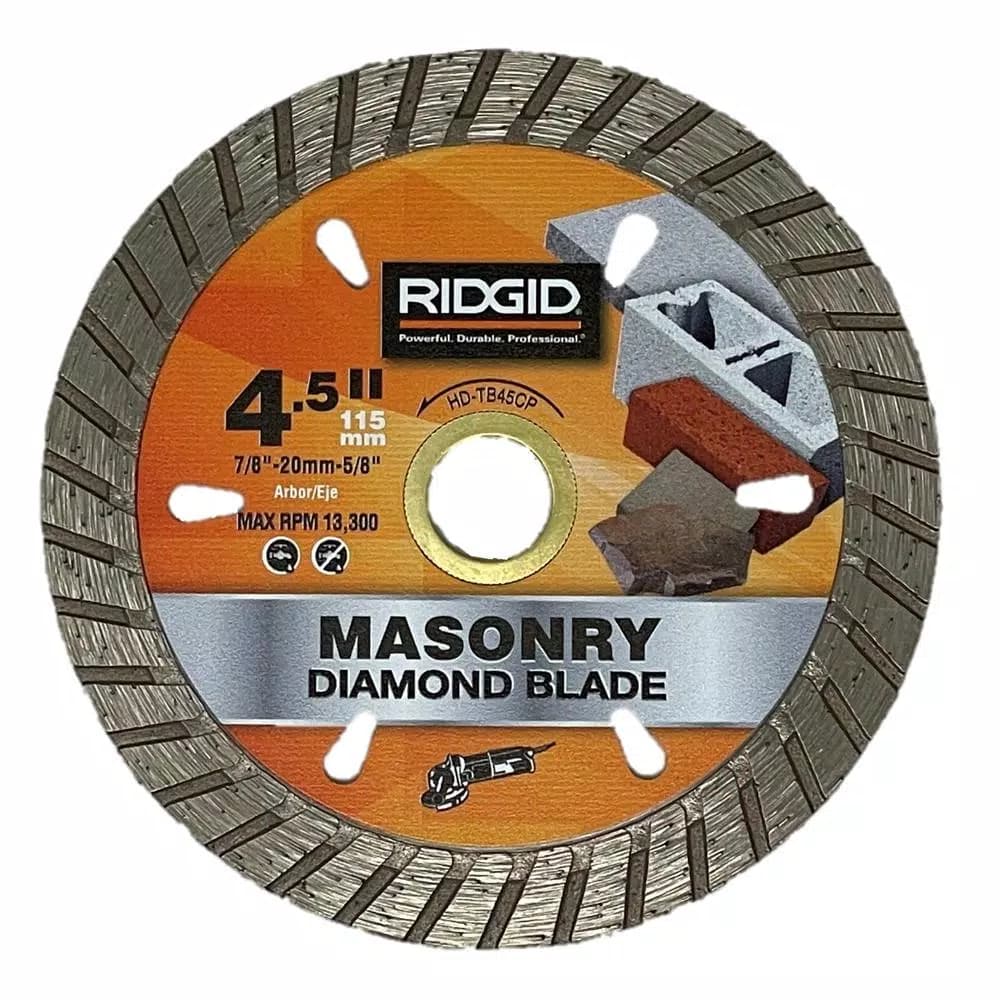 RIDGID 4-1/2 in. Turbo Diamond Blade for Angle Grinders