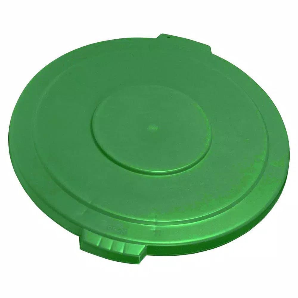 Carlisle Bronco 44 Gallon Green Round Trash Can Lid, 3-Pack