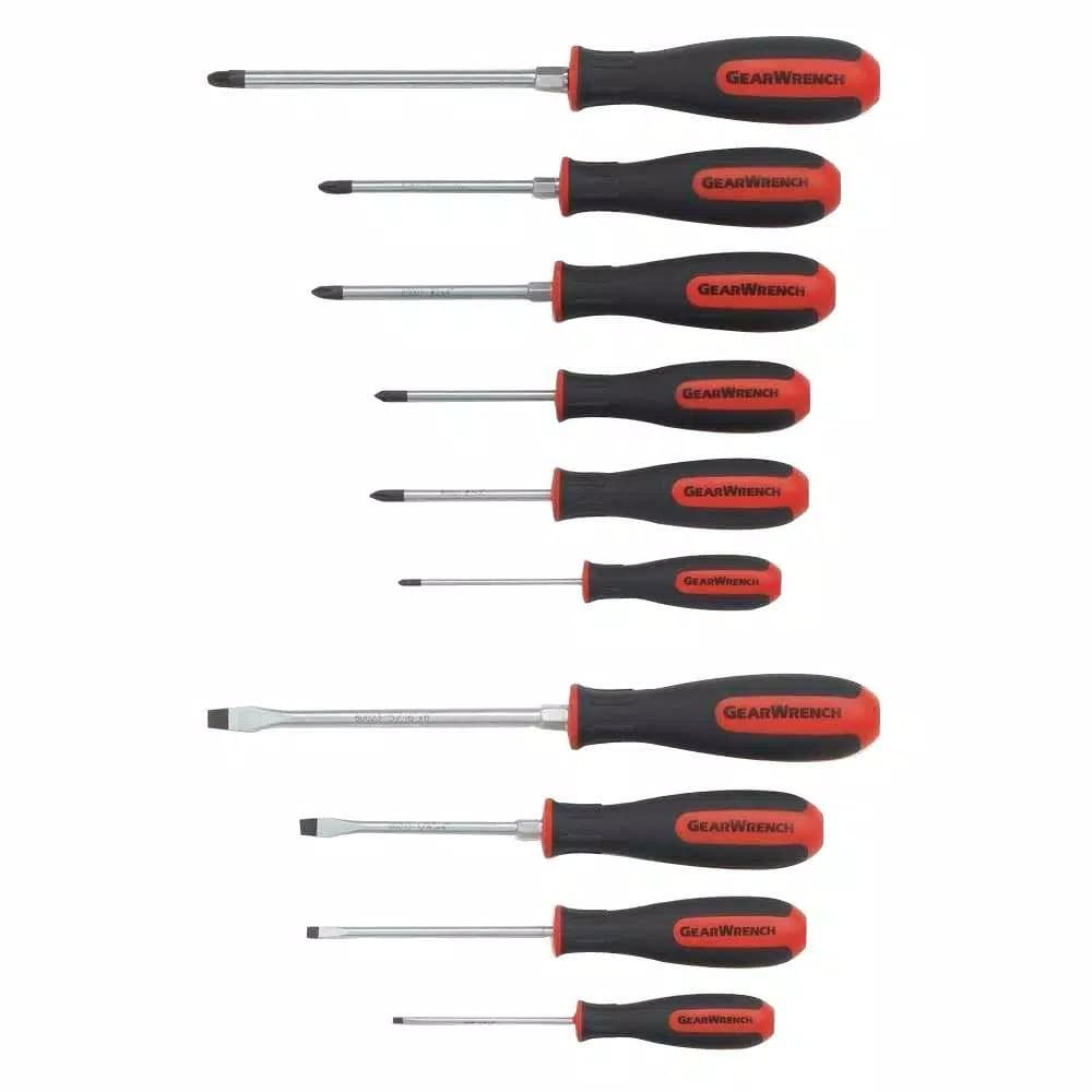 GearWrench 10-Piece Combination and Pozidriv Dual Material Screwdriver Set