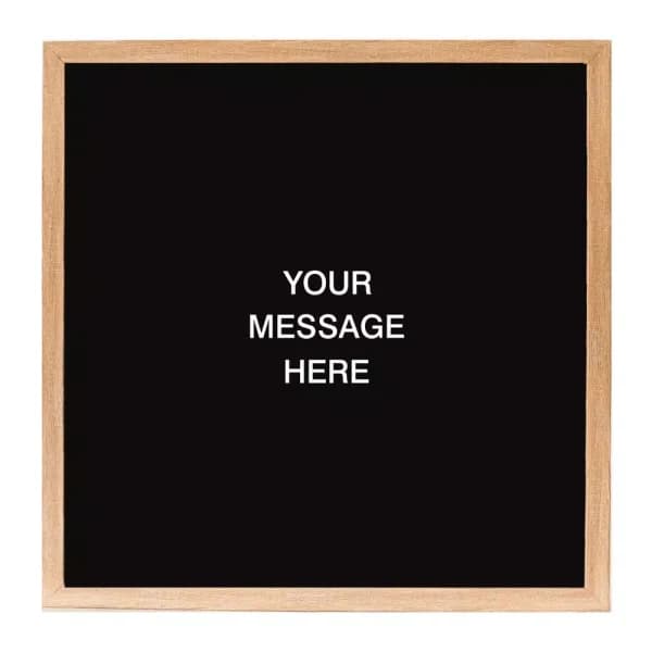Petal Lane Home Letterlove Magnetic Memo Board with 150 White Letters and Rustic Brown Frame