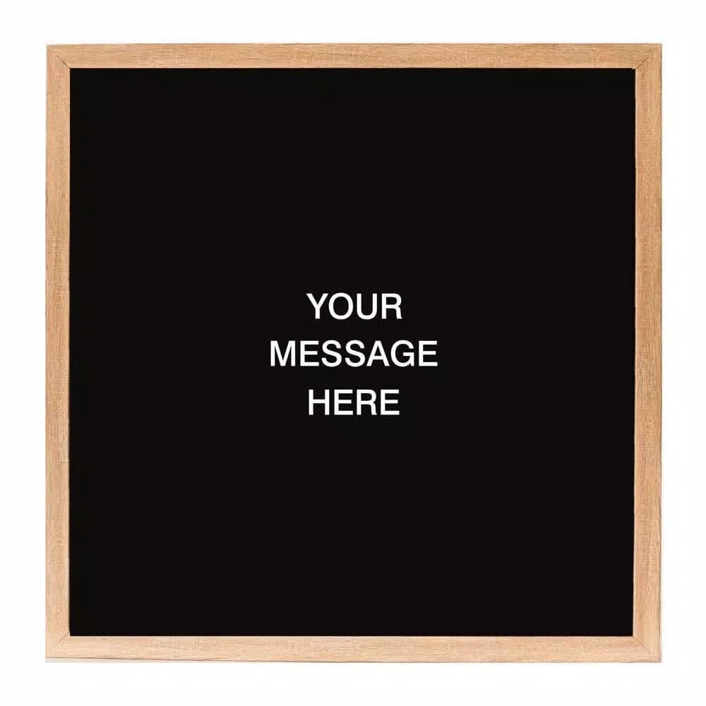Petal Lane Home Letterlove Magnetic Memo Board with 150 White Letters and Rustic Brown Frame
